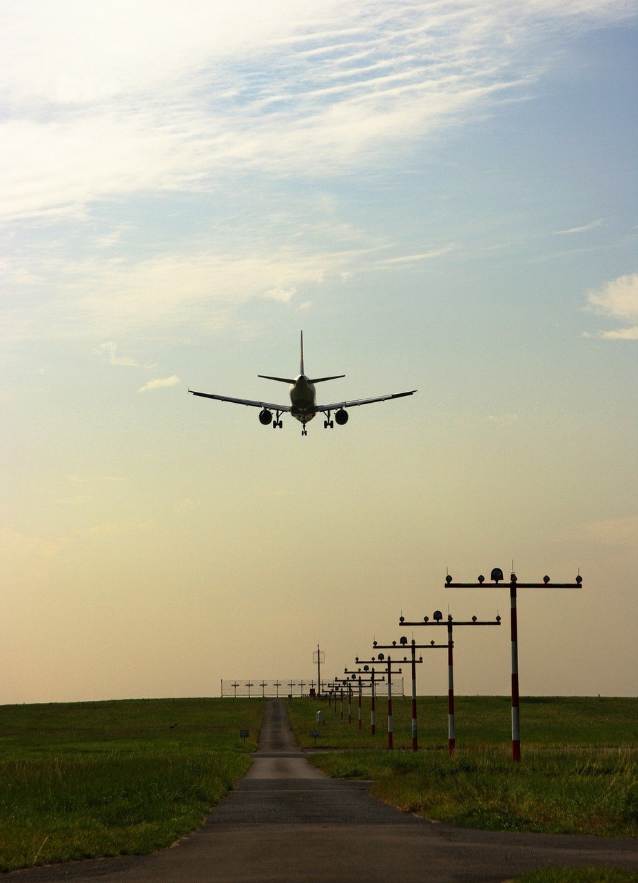 plane, landing, airport